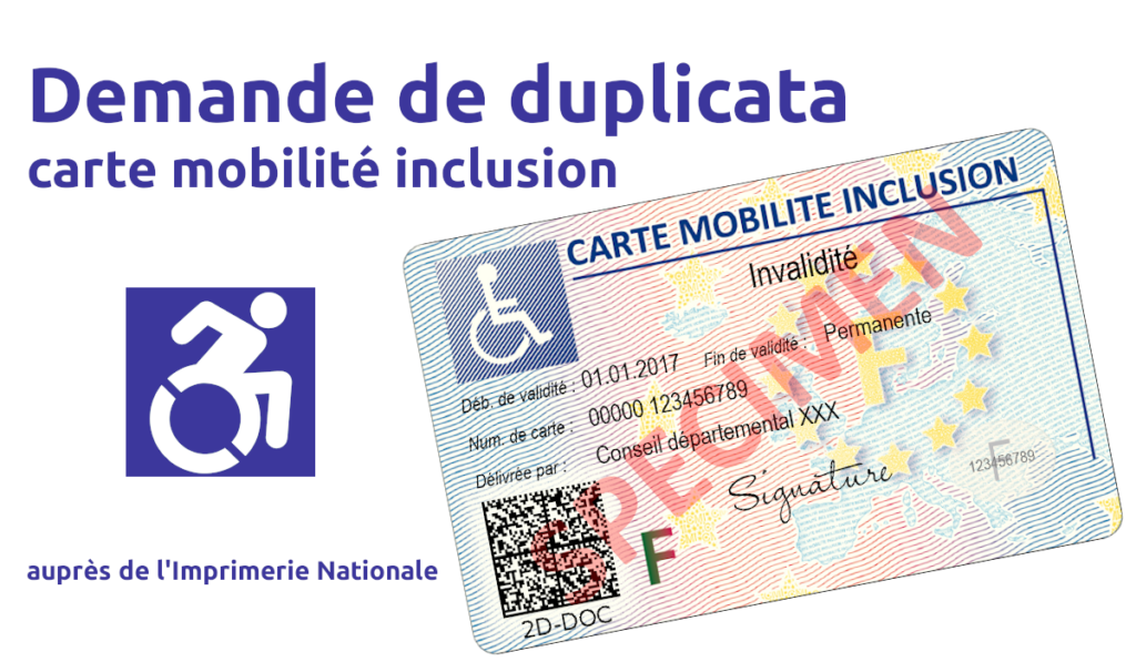 Duplicata carte mobilité inclusion CMI