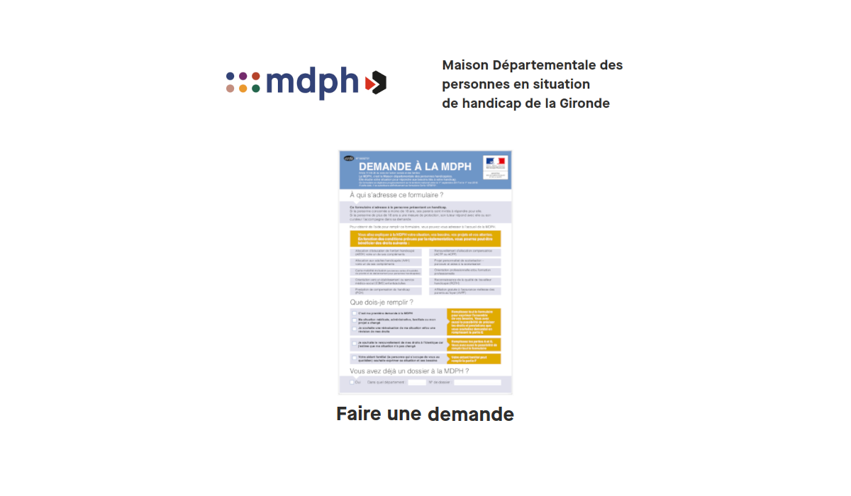 Dossier MDPH 33 - Déposer Une Demande De Renouvellement