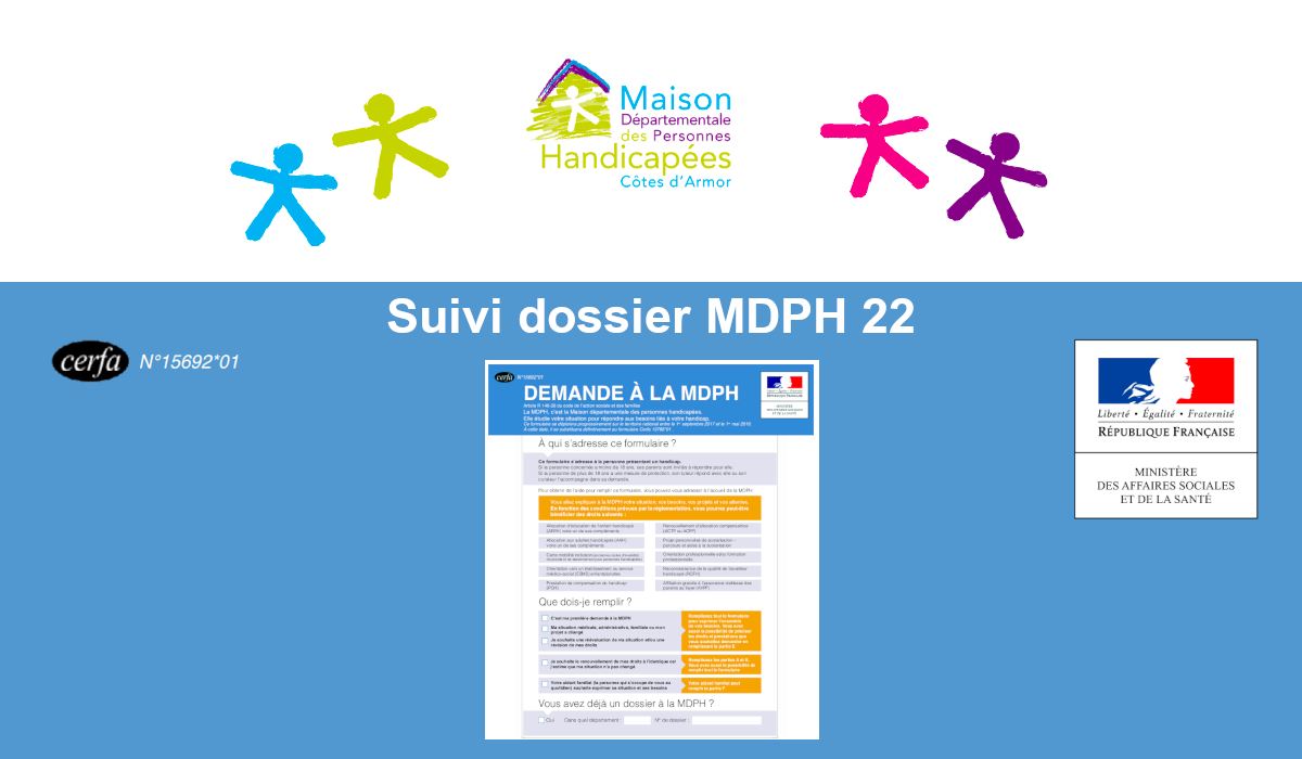 Suivi dossier MDPH 22 Département des Côtes d