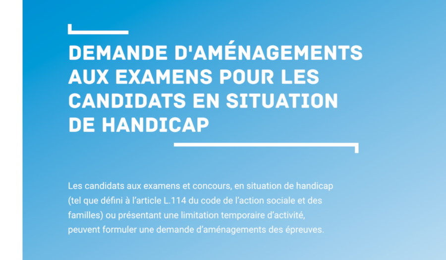 demande d'aménagement concours pour handicap