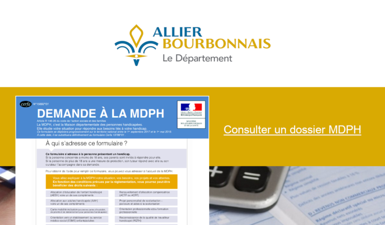 consulter mon dossier MDPH 03