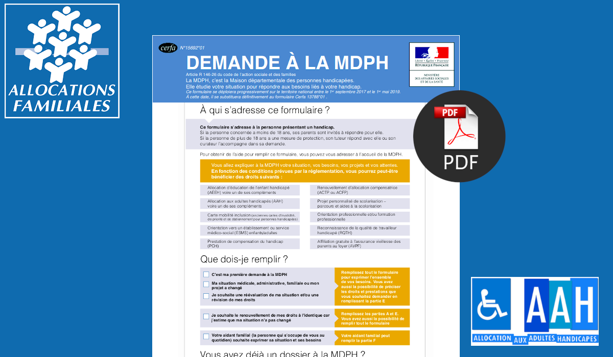 Formulaire Caf Aide Bafa dossier-mdph.fr