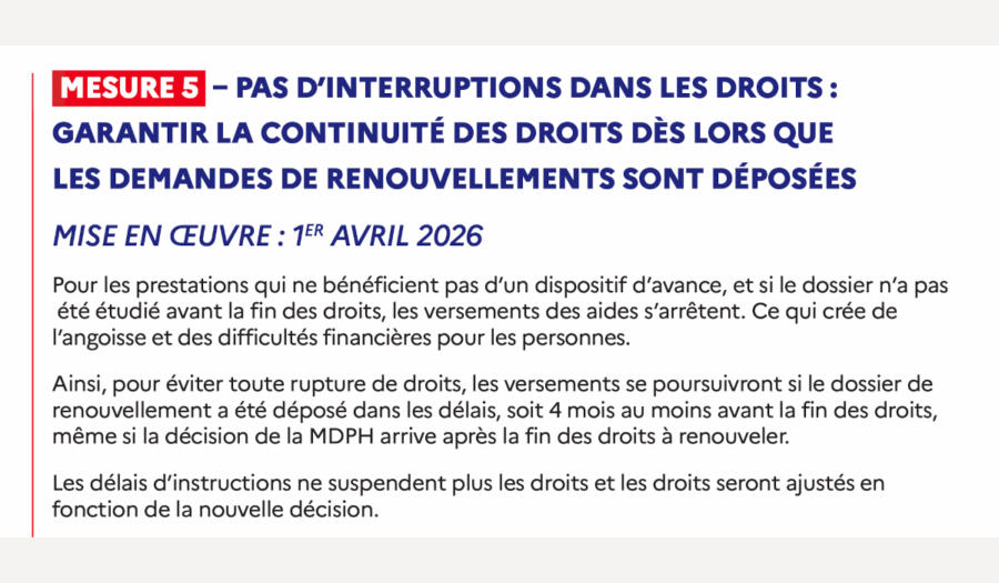 pas interruption de droits mdph