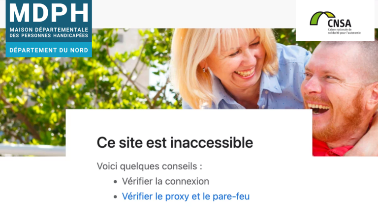 problème de connexion portail autonomie lenord