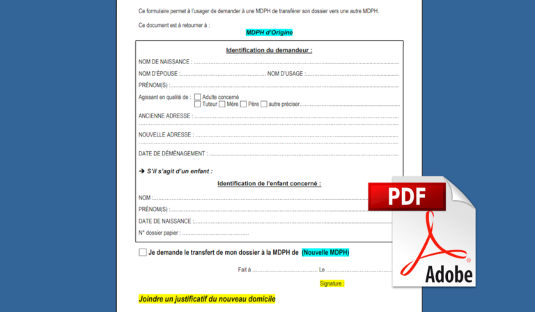 formulaire transfert de dossier mdph