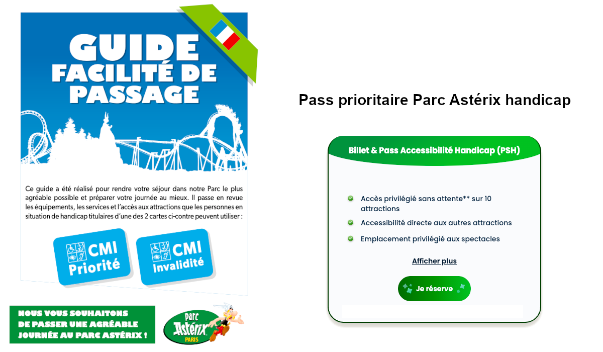 Pass prioritaire Parc Astérix handicap