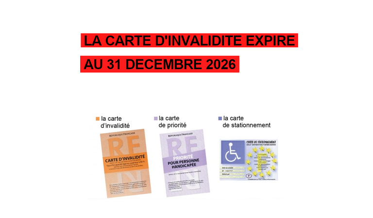 carte d'invalidité périmée